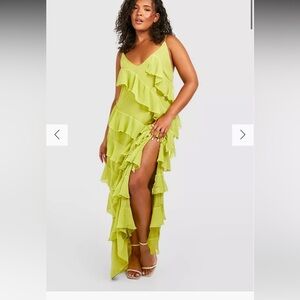 Boohoo Ruffle Maxi Dress